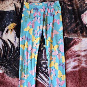 Wonder Nation Size XL (12) Girls Butterfly Design Leggings